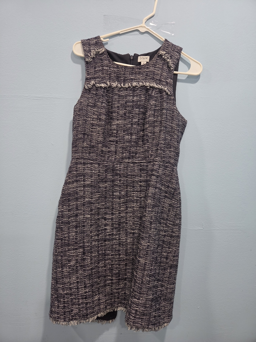 J. Crew Gray Tweed Sheath Dress